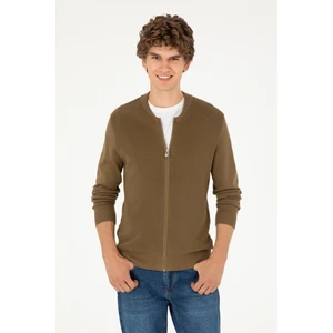 U.S. Polo Assn. Erkek Haki Hırka (Triko) 50293528-VR027