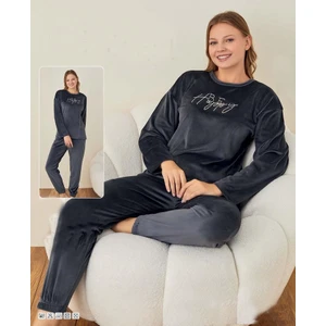 Baskılı Kadife Pijama Takımı