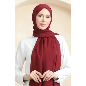 Krep Düz Şal 81077-04 Bordo