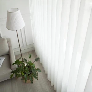 Belle Cose Kullanıma Hazır Desensiz Pileli Tül Perde Vual 500 x 260 cm