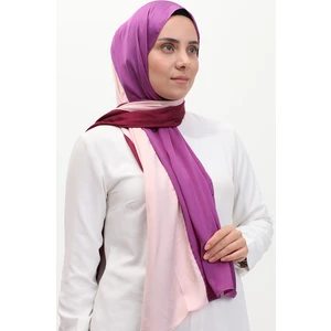 Karaca Üç Renkli Şal 81049-02 Fuşya Pudra Mor