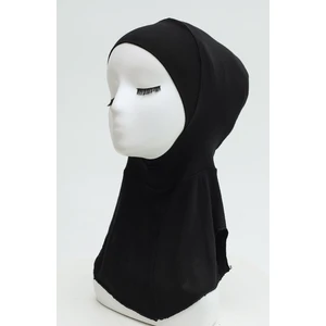 Sefa Merve Boyunluklu Hicap Bone 90153-01 Siyah
