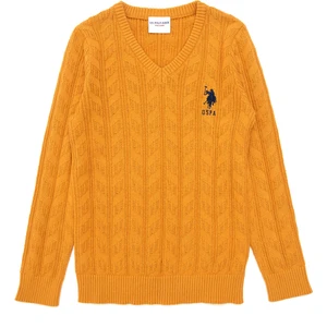 U.S. Polo Assn. Erkek Çocuk Hardal Kazak /Triko 50293535-VR072