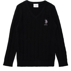 U.S. Polo Assn. Erkek Çocuk Siyah Kazak /Triko 50293535-VR046