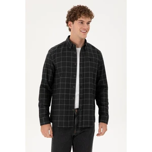 U.S. Polo Assn. Erkek Siyah Gömlek Desenli 50296597-VR046