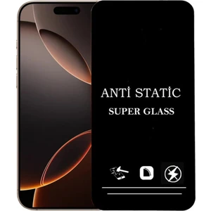 Apple iPhone 16 Pro Max Anti Statik Ekran Koruyucu Toz Tutmayan Kırılmaz Cam