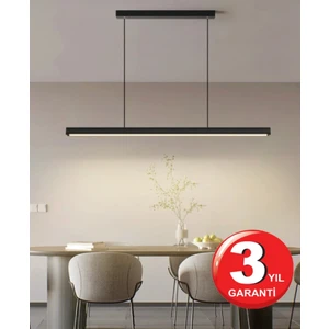 Rultech Lineer 120 cm Siyah kasa Gün Işık 3000K  Ledli Sarkıt LED Avize