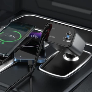 Green Lion Entegre Araba Şarj Cihazı ile Çekilebilir Kablo 38W