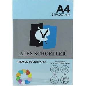 Alex Schoeller A4 Renkli Fotokopi Kağıdı 500 lü Mavi (ALX 580)