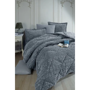 Wellsoft Jakarlı Çift Kişilik Uyku Seti Babil Gri