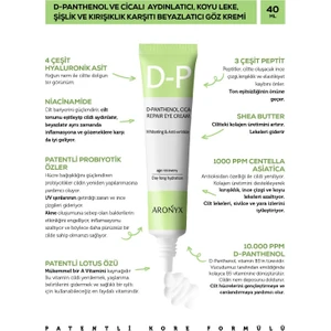 40 ml D-Panthenol Ve Cica Göz Kremi Koyu Halka Karşıtı Besleyici Formül