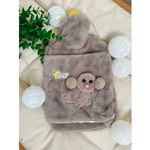 Snow Homs Peluş Kılıflı Köpek Emojili Sıcak Su Torbası 2 Litre