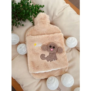 Snow Homs Peluş Kılıflı Köpek Emojili Sıcak Su Torbası 2 Litre