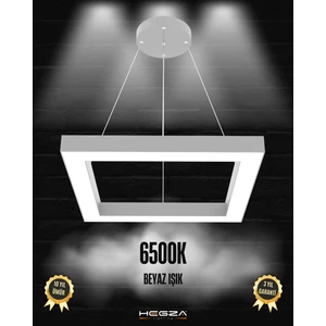 Quattro (Gri Kasa, Beyaz Işık) Ledli Modern Sarkıt Linear LED Avize Salon Mutfak Oturma Odası Yatak Odası Antre Hol LED