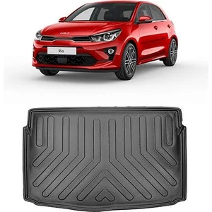 Kia Rio HB 2021 Sonrası Yeni  Rizline Kia Logolu Araçlar İçin 3D Bagaj Havuzu Siyah