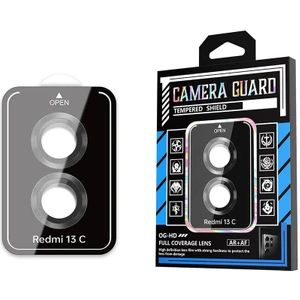 Xiaomi Redmi 13C Zore Kamera Lens Koruyucu Cam Filmi-Siyah