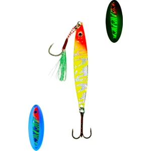 Sardin 34G - Sahte Yem Kaşık Rapala - Levrek, Palamut, Lüfer, Çinekop, Turna Jig Yemi -Zebra Glow
