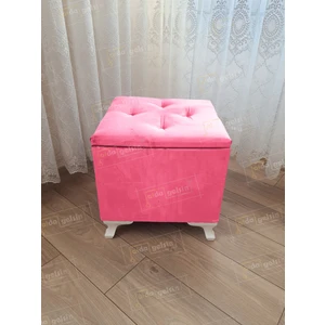 Lüks Sandıklı Tabure Puf 45 x 45 cm
