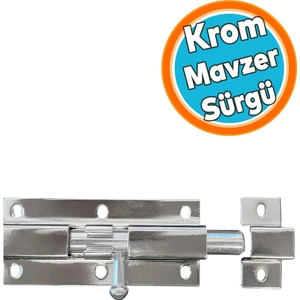 Metal Kapı Sürgüsü Krom Mavzer Sürgü Sürgülü Kilit 25X70 mm Kapı Pencere Emniyet Kilidi