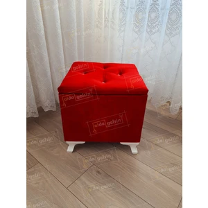 Lüks Sandıklı Tabure Puf 45 x 45 cm