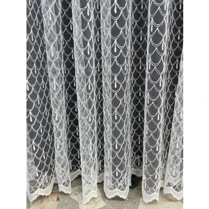 Damla Desenli Tül Perde (Pilesiz)