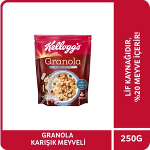 Karışık Meyveli Granola 250 G,%45 Yulaf Ezmesi,%20 Kurutulmuş Meyve,Lif Kaynağı Kahvaltılık Gevrek