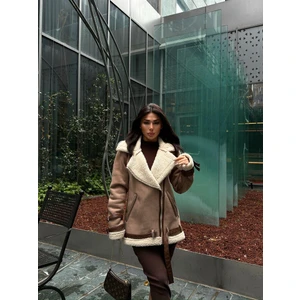 Sindi Moda Içi Tamamen Peluş Kaplama Süet Kaban