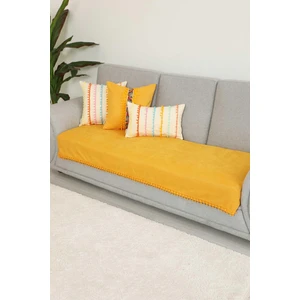Aisha's Design Ponponlu Koltuk Örtüsü 90x210 Cm,Ko-33