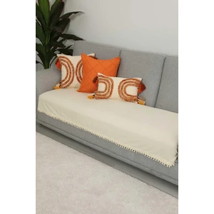 Aisha's Design Ponponlu Koltuk Örtüsü 90x210 Cm,Ko-33
