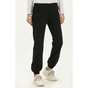 Sefa Merve Beli Lastikli Jogger Eşofman Altı 23003-01 Siyah
