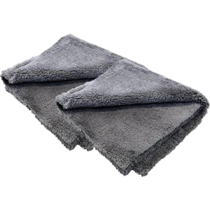 - Pasta Cila Wax Parlatma Havlusu, Mikrofiber Peluş Oto Araba Temizlik Cilalama Bezi, Kenarsız Lazer Kesim Araba Detaylandırma Havlu 40X40 cm - 2'li Paket