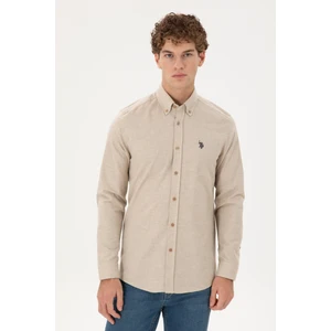 U.S. Polo Assn. Erkek Kum Gömlek Desenli 50296598-VR085