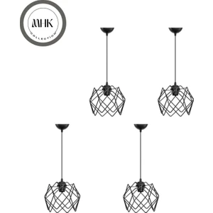 Nefiz Home Prizma Siyah Sarkıt Avize, Salon, Mutfak, Antre, Çocuk Odası Mikasız