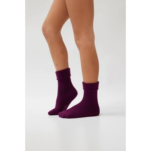 Kız Çocuk Havlu Çorap Koyu Bordo