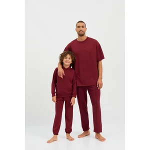 Katia & Bony Erkek Basic Fluffy Modal Tshirt Bordo
