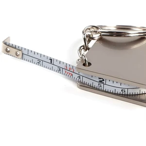 Spelt 120 cm 47 Inç Ölçüm Kapasiteli Mini Metal Alüminyum Şerit Metre Ölçüm Bandı Mezura Anahtarlık