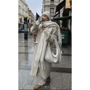 His Takı Kadın Özel Karışımlı Akrilik Atkı Şal Krem