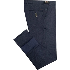 Klasik Fit Likralı Erkek Mavi Kanvas PANTOLON-6930