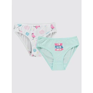 Civil Girls Kız Çocuk 2'li Külot Set 20 Yaş Beyaz
