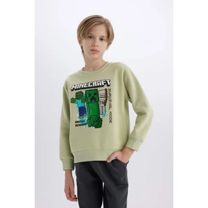 Erkek Çocuk Minecraft Bisiklet Yaka Sweatshirt D6747A824WN