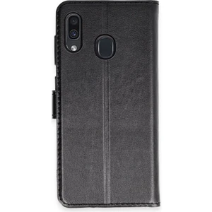 Samsung Galaxy A30 Kılıf Dışı Deri Içi Silikon Kartlıklı Kapaklı Trend S Plus Kapak