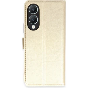 Vivo Y17S Kılıf Dışı Deri Içi Silikon Kartlıklı Kapaklı Trend S Plus Kapak