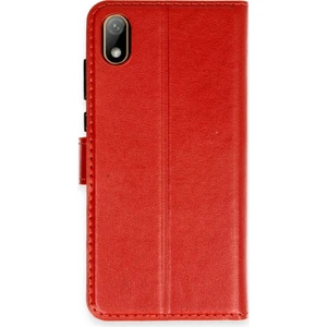 FUJİMAX Huawei Y5 2019 Kılıf Dışı Deri Içi Silikon Kartlıklı Kapaklı Trend S Plus Kapak