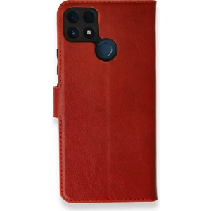 FUJİMAX Realme C25S Kılıf Dışı Deri Içi Silikon Kartlıklı Kapaklı Trend S Plus Kapak