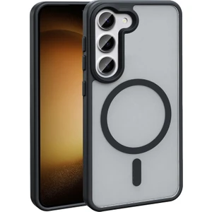 Samsung Galaxy S24 Fe ile Uyumlu Kılıf Magsafe Şarj Özellikli Mat Arka Yüzeyli Kapak