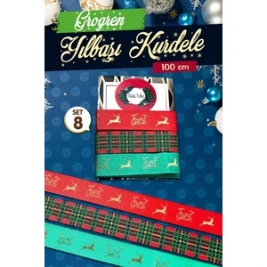 Tuğset Etiket Yılbaşı Kurdele Seti 8 - Christmas Rıbbon-T1119