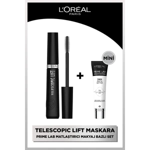 L'oréal Paris Telescopic Maskara - Siyah + Prime Lab Matte Mini