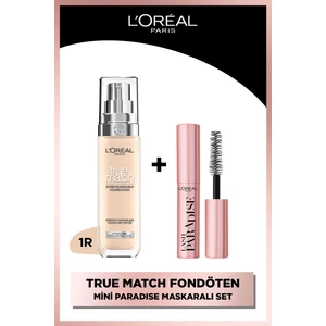 L'oréal Paris True Match Bakım Yapan Fondöten - 1.R/1.C Soğuk Alt Ton + Paradise Mini Maskara