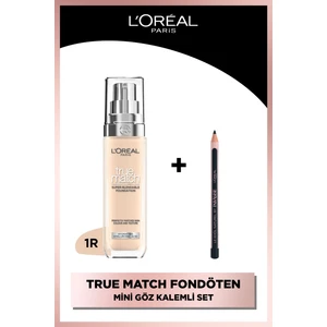 L'oréal Paris True Match Bakım Yapan Fondöten - 1.R/1.C Soğuk Alt Ton + Paradise Le Khol Mini Göz Kalemi