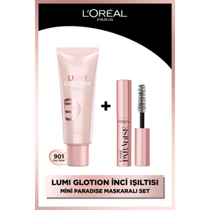 L'oréal Paris Glotion All-In-One Doğal Işıltı 901 - Fair Glow 40 Ml + Paradise Mini Maskara